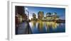 Canary Wharf at Dusk, Docklands, London, England, United Kingdom, Europe-Chris Hepburn-Framed Premium Photographic Print