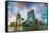 Canary Wharf at Dusk, Docklands, London, England, United Kingdom, Europe-Chris Hepburn-Framed Stretched Canvas