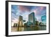 Canary Wharf at Dusk, Docklands, London, England, United Kingdom, Europe-Chris Hepburn-Framed Photographic Print