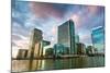 Canary Wharf at Dusk, Docklands, London, England, United Kingdom, Europe-Chris Hepburn-Mounted Photographic Print