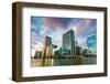 Canary Wharf at Dusk, Docklands, London, England, United Kingdom, Europe-Chris Hepburn-Framed Photographic Print