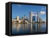 Canary Wharf cityscape, Docklands, London, England, United Kingdom, Europe-Charles Bowman-Framed Stretched Canvas