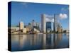 Canary Wharf cityscape, Docklands, London, England, United Kingdom, Europe-Charles Bowman-Stretched Canvas