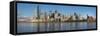 Canary Wharf cityscape panorama, Docklands, London, England, United Kingdom, Europe-Charles Bowman-Framed Stretched Canvas