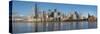 Canary Wharf cityscape panorama, Docklands, London, England, United Kingdom, Europe-Charles Bowman-Stretched Canvas