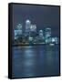 Canary Wharf, Docklands, Viewed from Wapping, London, England, United Kingdom, Europe-Wogan David-Framed Stretched Canvas