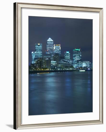 Canary Wharf, Docklands, Viewed from Wapping, London, England, United Kingdom, Europe-Wogan David-Framed Photographic Print