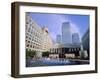 Canary Wharf from Cabot Square, Docklands, London, England, UK-Jean Brooks-Framed Photographic Print