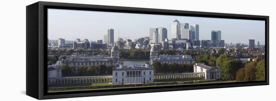 Canary Wharf from Greenwich Park, London, 2009-Peter Thompson-Framed Stretched Canvas