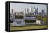 Canary Wharf from Greenwich Park, London, 2009-Peter Thompson-Framed Stretched Canvas