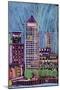 Canary Wharf in London Docklands-Frances Treanor-Mounted Giclee Print