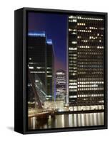 Canary Wharf, Major Business District in London, One of London's Two Main Financial Centres, Contai-David Bank-Framed Stretched Canvas
