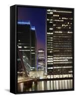 Canary Wharf, Major Business District in London, One of London's Two Main Financial Centres, Contai-David Bank-Framed Stretched Canvas