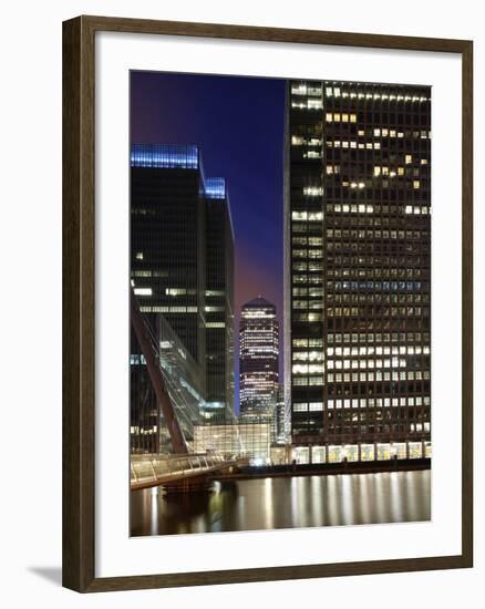 Canary Wharf, Major Business District in London, One of London's Two Main Financial Centres, Contai-David Bank-Framed Photographic Print