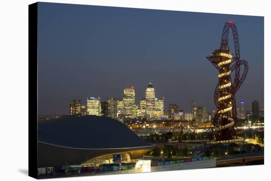 Canary Wharf Orbit-Charles Bowman-Stretched Canvas