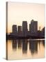 Canary Wharf Seen From Victoria Wharf, London Docklands, London, England, United Kingdom, Europe-Graham Lawrence-Stretched Canvas