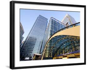 Canary Wharf Station, Isle of Dogs, Docklands, London, England, United Kingdom, Europe-Charles Bowman-Framed Photographic Print