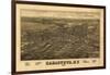 Canastota, New York - Panoramic Map-Lantern Press-Framed Art Print