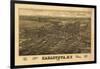 Canastota, New York - Panoramic Map-Lantern Press-Framed Art Print