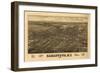 Canastota, New York - Panoramic Map-Lantern Press-Framed Art Print