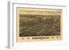 Canastota, New York - Panoramic Map-Lantern Press-Framed Art Print