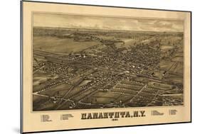 Canastota, New York - Panoramic Map-Lantern Press-Mounted Art Print