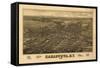 Canastota, New York - Panoramic Map-Lantern Press-Framed Stretched Canvas