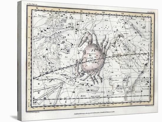 Cancer Constellation, Zodiac, 1822-Science Source-Stretched Canvas