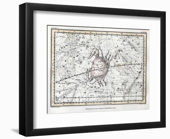 Cancer Constellation, Zodiac, 1822-Science Source-Framed Premium Giclee Print