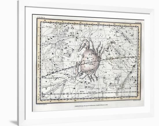 Cancer Constellation, Zodiac, 1822-Science Source-Framed Giclee Print