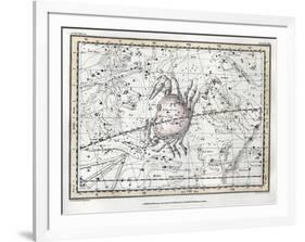 Cancer Constellation, Zodiac, 1822-Science Source-Framed Giclee Print