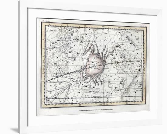 Cancer Constellation, Zodiac, 1822-Science Source-Framed Giclee Print