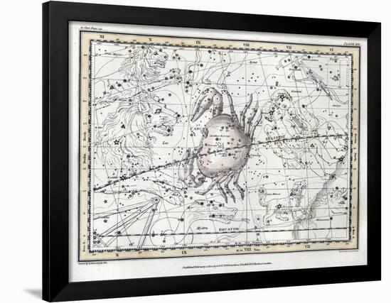 Cancer Constellation, Zodiac, 1822-Science Source-Framed Giclee Print