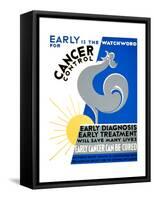 Cancer Control, FAP Poster, 1938-Science Source-Framed Stretched Canvas