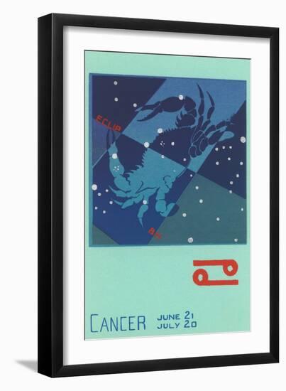 Cancer, the Crab-null-Framed Art Print