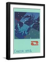 Cancer, the Crab-null-Framed Art Print