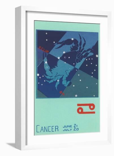 Cancer, the Crab-null-Framed Art Print