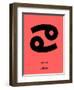 Cancer Zodiac Sign Black-NaxArt-Framed Art Print