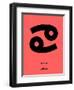 Cancer Zodiac Sign Black-NaxArt-Framed Art Print