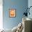 Cancer Zodiac Sign White on Orange-NaxArt-Framed Art Print displayed on a wall