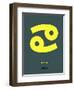 Cancer Zodiac Sign Yellow-NaxArt-Framed Art Print