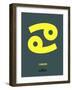 Cancer Zodiac Sign Yellow-NaxArt-Framed Art Print