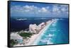 Cancun Beach and Hotels-Danny Lehman-Framed Stretched Canvas