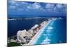 Cancun Beach and Hotels-Danny Lehman-Mounted Photographic Print