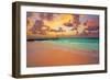 Cancun Caracol Beach Sunset in Mexico at Hotel Zone Hotelera-holbox-Framed Photographic Print