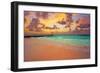 Cancun Caracol Beach Sunset in Mexico at Hotel Zone Hotelera-holbox-Framed Photographic Print