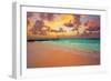 Cancun Caracol Beach Sunset in Mexico at Hotel Zone Hotelera-holbox-Framed Photographic Print