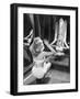 Canda Loden's Reflection in Funhouse Mirror-null-Framed Photographic Print