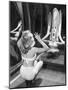 Canda Loden's Reflection in Funhouse Mirror-null-Mounted Photographic Print