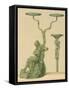 Candelabra with Bronze Faun, from the Houses and Monuments of Pompeii-Fausto and Felice Niccolini-Framed Stretched Canvas